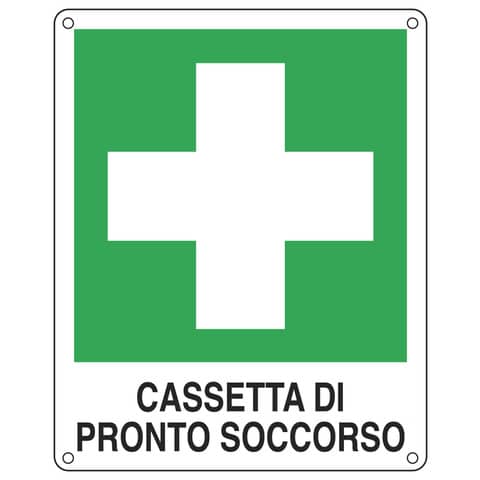 Cartello d'emergenza 25x31 cm Cartelli Segnalatori "Cassetta pronto soccorso"