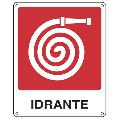 Cartello antincendio 25x31 cm Cartelli Segnalatori "Idrante"