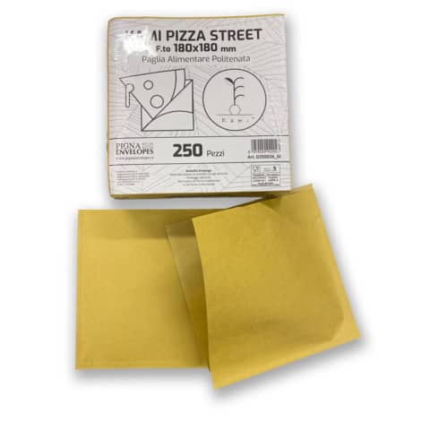 Pizza Street in carta paglia Pigna Envelopes Kami 80gr + 9gr PE - 18x18 cm