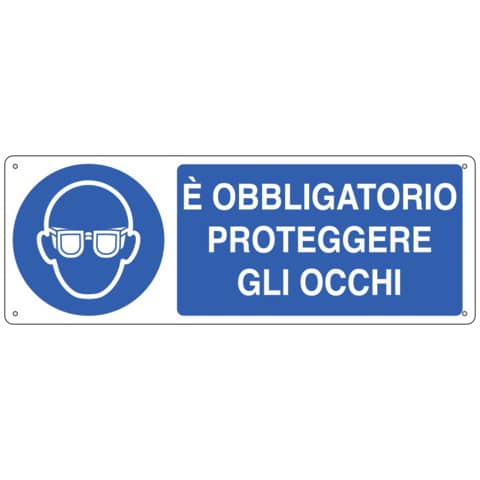 Cartello d'obbligo 35x12,5 cm Cartelli Segnalatori "E' obbligatorio proteggere