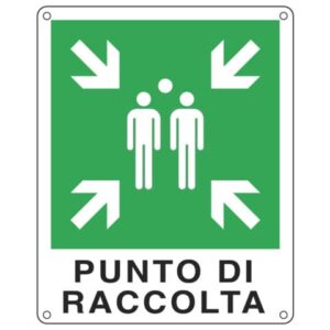 Cartello d'emergenza 25x31 cm Cartelli Segnalatori "Punto di raccolta"