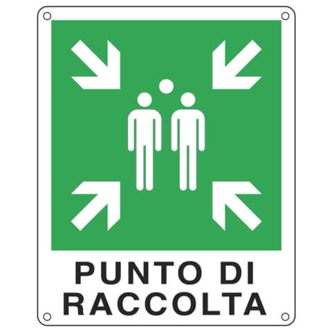 Cartello d'emergenza 25x31 cm Cartelli Segnalatori "Punto di raccolta"
