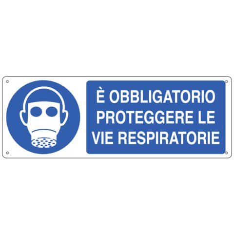 Cartello d'obbligo 35x12,5 cm Cartelli Segnalatori "E' obbligatorio proteggere