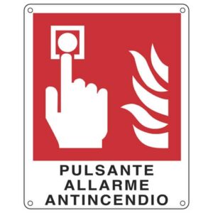 Cartello antincendio 12x14,5 cm Cartelli Segnalatori "Pulsante allarme
