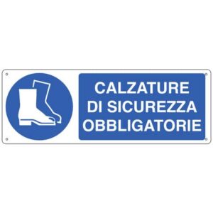 Cartello d'obbligo 35x12,5 cm Cartelli Segnalatori "Calzature di sicurezza"