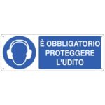 Cartello d'obbligo 35x12,5 cm Cartelli Segnalatori "Proteggere l'udito"