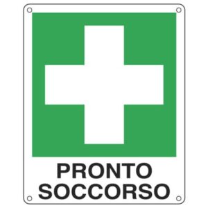 Cartello d'emergenza 12x14,5 cm Cartelli Segnalatori "Pronto soccorso"
