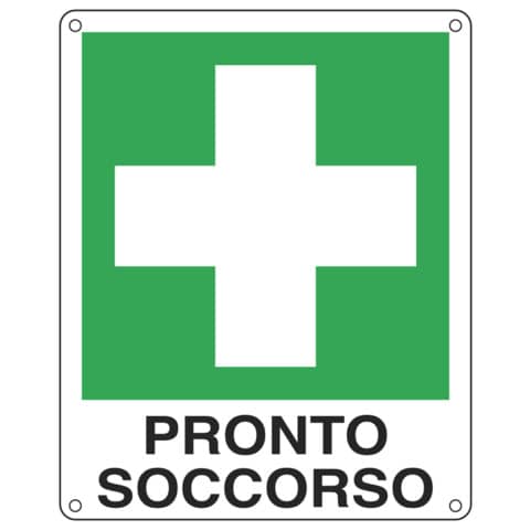 Cartello d'emergenza 12x14,5 cm Cartelli Segnalatori "Pronto soccorso"