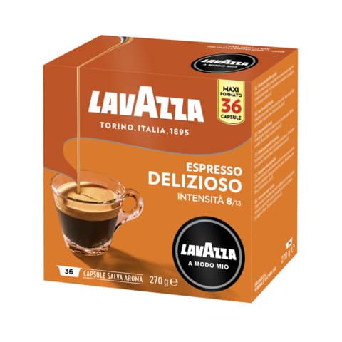 Caffè in cialde Lavazza Astuccio 36 capsule A Modo Mio Delizioso -