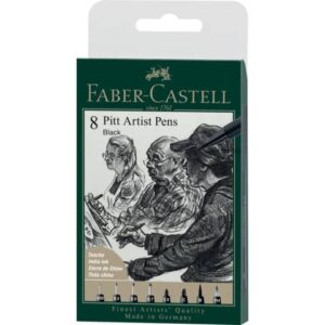 Faber Castell Pitt Artist pigmented ink pen - 8 pcs.