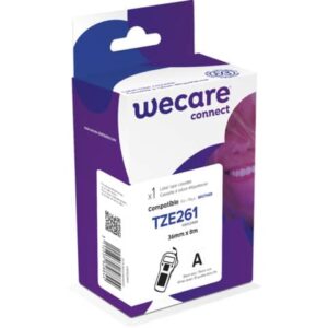 Brother compatible tape 36 mm x 8 mt Wecare black/white
