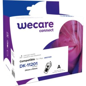 Roll 400 Brother compatible labels 29 mm x 90 mm Wecare black/white