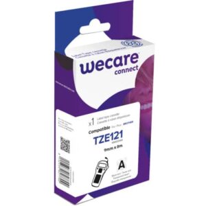 Brother compatible tape 9 mm x 8 mt Wecare black/transparent