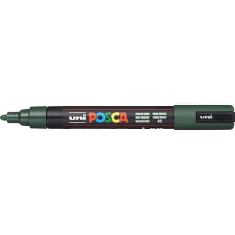 Marcatore a tempera Posca Uni-Ball punta tonda 1,8-2,5 mm verde inglese
