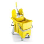 Carrello per pulizie TTS Action Pro Tec - 30 Lt + 30 Lt - giallo