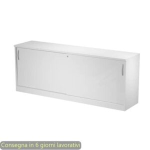 Armadio basso bianco con ante scorrevoli Artexport Bridge/Flex 185x46x73 cm