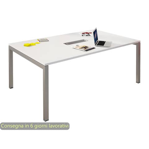 Tavolo riunioni Artexport Bridge 160x120x72,5 cm gambe alluminio - piano