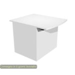 Low reception counter for disabled persons white 80x97,5xH.72 cm in