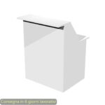 Linear white reception counter 80x76xH.117 cm in melamine line