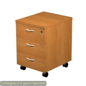 Cassettiera a tre cassetti smontata Artexport Presto 43x52x59,5 cm - noce