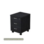 Cassettiera a tre cassetti smontata Artexport Presto 43x52x59,5 cm nero