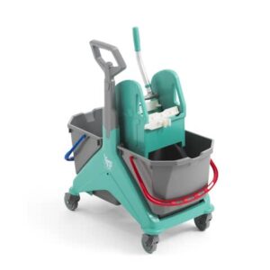 Cleaning trolley TTS Nickita Tec - 25 + 25 Lt - green