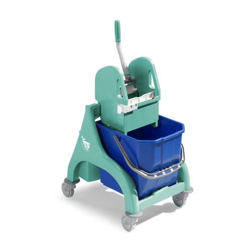 TTS Nick Tec single cleaning trolley - 25 Lt - green