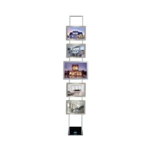 Freestanding frame Tecnostyl Kit LEDMAG + transformer - 4 A4 frames +1