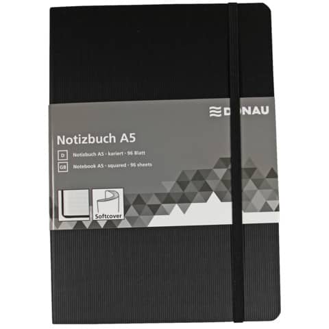 Donau notebooks 95 ff squared A5 black