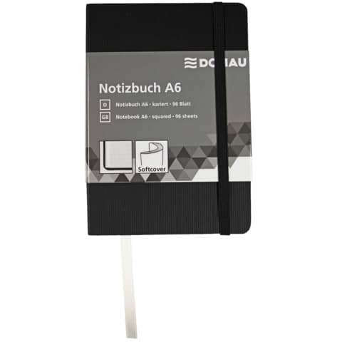 Taccuini Donau 95 ff quadretti A6 nero