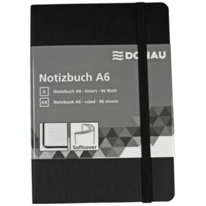 Donau notebooks 95 ff ruled A6 black