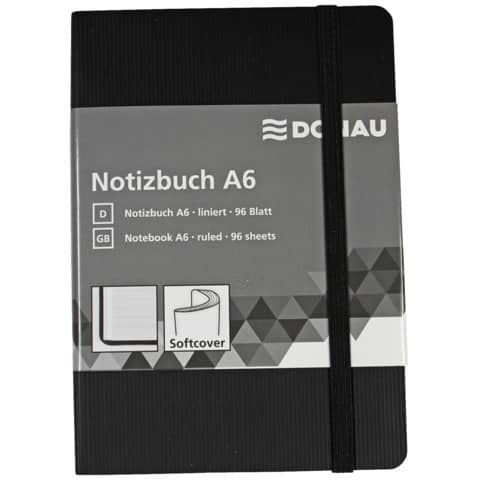 Donau notebooks 95 ff ruled A6 black