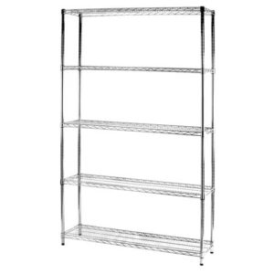 Scaffale cinque ripiani d'acciaio cromato Serena Group Archimede