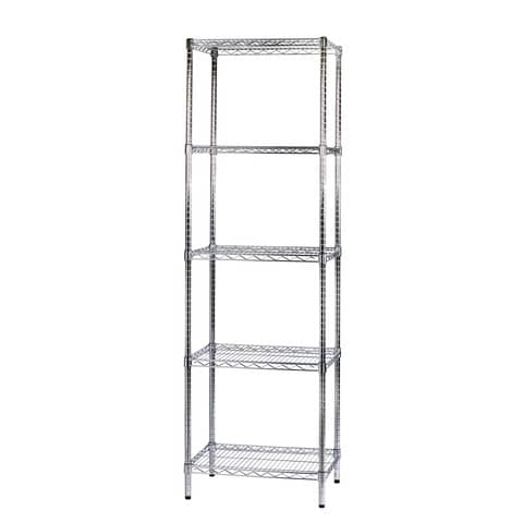 Scaffale cinque ripiani d'acciaio cromato Serena Group Archimede
