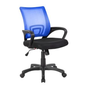 Task chair with armrests Serena Group St. Louis blue mesh backrest -