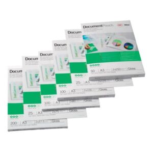 Pouches per plastificatrici GBC matt - 2x75 µm - opache - A3 