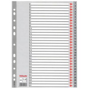 Divisori per rubrica Esselte A4 PPL numerica 1-31