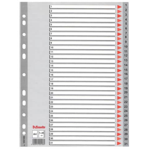 Divisori per rubrica Esselte A4 PPL numerica 1-31