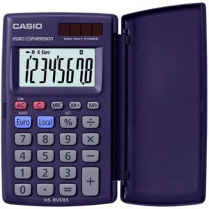 Casio solar or blue battery pocket calculator - 8-digit display