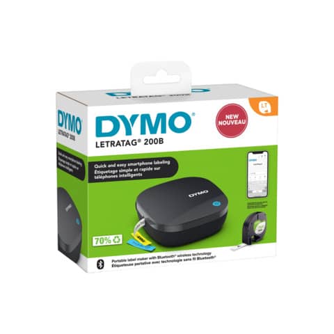 Etichettatrice mobile Bluetooth Dymo Letratag 200B - nera -