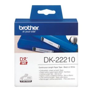 Rotolo di etichetta continua in carta adesiva nero/bianco Brother 29 mm x