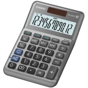 CASIO desktop calculator solar or battery silver - 12-digit display