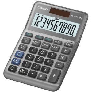 CASIO desktop calculator solar or battery silver - 10-digit display