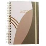 A5 Donau Happy Life spiral notebook 100 sheets 80 gsm green square 5 mm