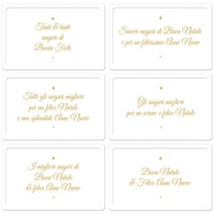 Biglietti Natalizi in vassoio - 9x14 cm conf. 6 pezzi Biembi bianco