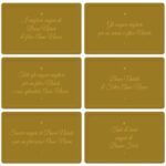 Christmas cards in tray - 9x14 cm - 6 pcs. Biembi gold