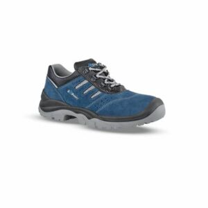 Scarpe antinfortunistiche in pelle scamosciata Better S1P SRC blu-nere
