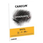 Blocco GRADUATE Bristol A5 20 fogli. 180 g/m² Canson bianco