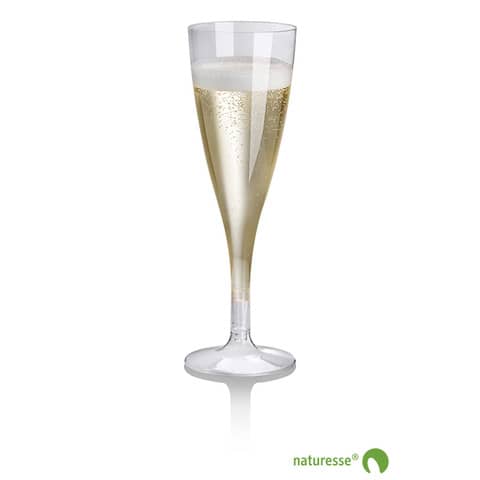 Bicchiere champagne trasparente Scatolificio del Garda - capienza 100 ml