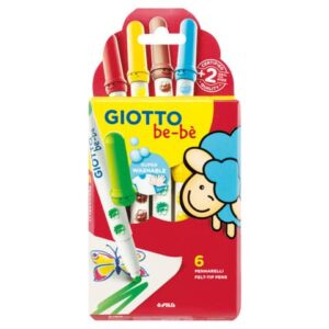 Pennarelli colori assortiti - conf. 6 pezzi Giotto Bebè assortiti